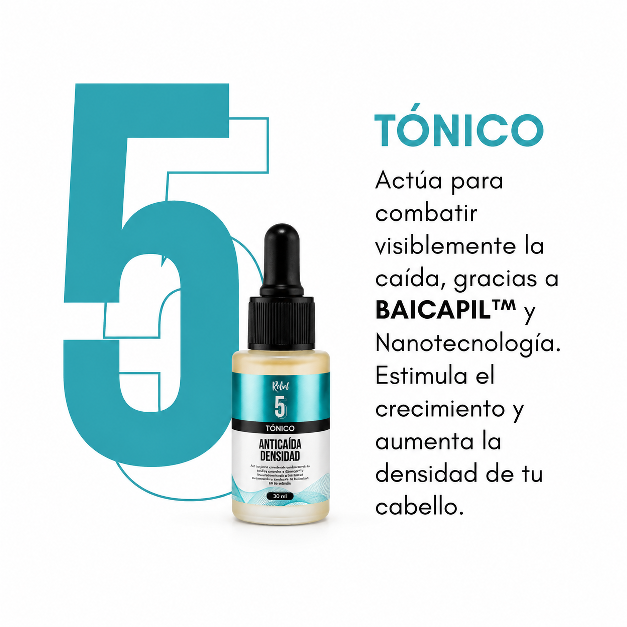 Tónico Anticaída y Densidad (Paso 5) - Rebel